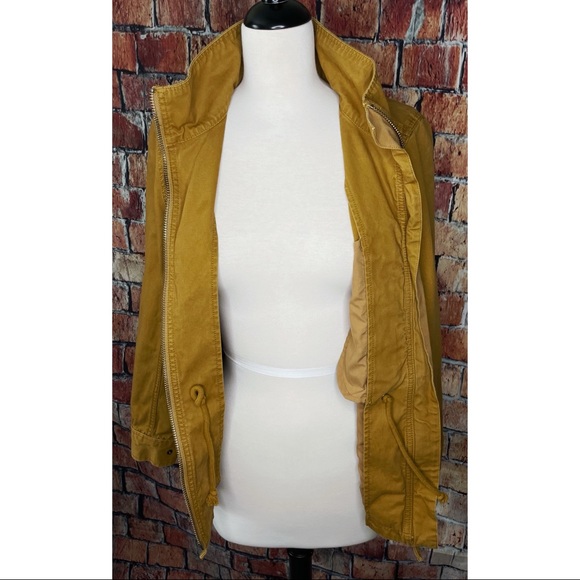 Madewell Fleet Military Utility Jacket Coat Medium Egyptian Gold Anorak - Picture 6 of 7